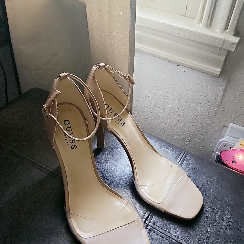 GUESS Women's Tan Heeled Sandals